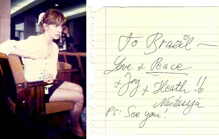 Nastassja - foto e autógrafo Moscou 1987